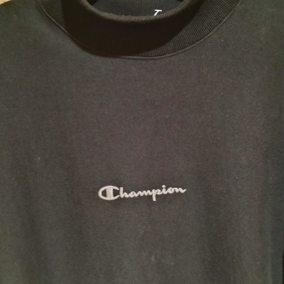 Champion Size Extra Large Men's Classic Black Crewneck Sweater - Picture 3 of 6